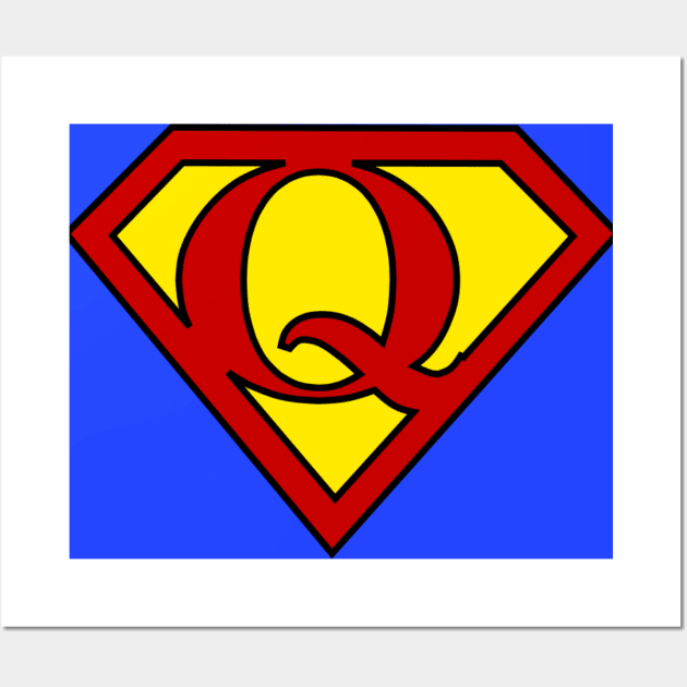 Superhero Symbol Letter Q Wall Art by NextLevelDesignz